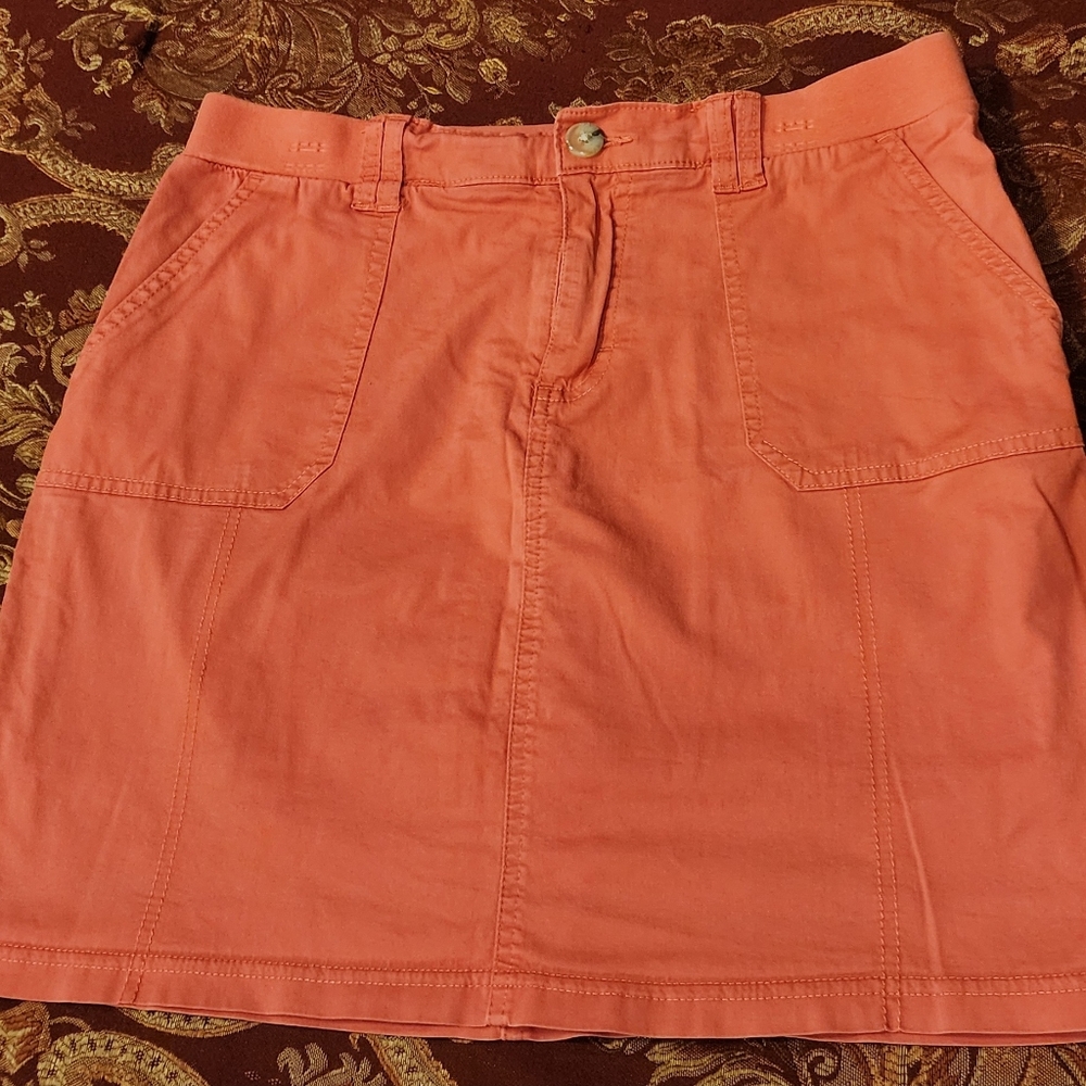 Riders by Lee, orange, midrise skort, size 10